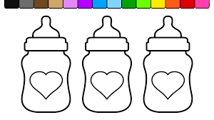 Best baby bottle coloring pages from learn colors for kids and color this ring pop heart. Bottle Coloring Page