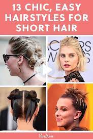 13 Chic Easy Hairstyles For Short Hair Hair Styles Short Hair Styles Easy Easy Hairstyles