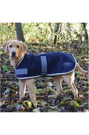 Weatherbeeta Thermic Dog Coat Navy Grey White