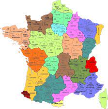 La mappa delle città franciache. Francia Cartina Politica Dipartimenti Cerca Con Google Francia
