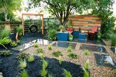Gartengestaltung Mit Kies 93 Ideen Mit Naturstein Und Grasern Rasen Moder Gartengestaltung Gra Backyard Backyard Sitting Areas Backyard Makeover Diy