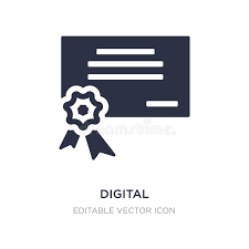 Un certificado digital o certificado electrónico es una de las maneras que permite la ley para que una persona física o jurídica demuestre su identidad en internet y pueda. Icono Del Certificado Digital En El Fondo Blanco Ejemplo Simple Del Elemento Del Concepto De Ui Ilustracion Del Vector Ilustracion De Diploma Certificado 141327945