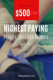 The amount of money you're paid will depend on the volume of plasma you're able to give. 11 Highest Paying Plasma Donation Centers Near Me Earn 500 Over Over Moneypantry