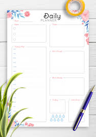 50+ printable daily planner templates, printable daily schedule templates & daily planners you can download a sheet you like, print it out on your printer and start scheduling your tasks with the simple download sample template free of charge. Daily Planner Templates Printable Download Pdf