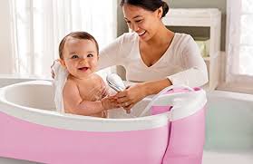 This baby bathtub is designed to keep little ones in an upright position during bath time so they're safe and secure. Buy Summer Infant Lil Luxuries Whirlpool Bubbling Spa Shower Baby Bath Tub Pink Checkers Pink Online At Low Prices In India Amazon In