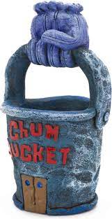 It is owned by sheldon j. Penn Plax Chum Bucket Plankton Eimer Olibetta