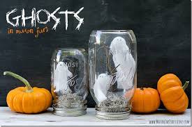 Ghosts In Mason Jars Mason Jar Crafts Love Halloween Mason Jars Mason Jar Halloween Decorations Mason Jar Halloween Crafts