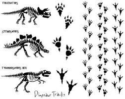 Dinosaur Skeletons And Foot Prints All Elements Are Grouped For Easy Dinosaur Skeleton Dinosaur Footprint