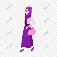 Wanita Mengenakan Bahan Vektor Jilbab Png Grafik Gambar Unduh Gratis Lovepik