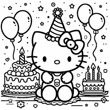 Adorable Hello Kitty Digital Drawings & Coloring Pages