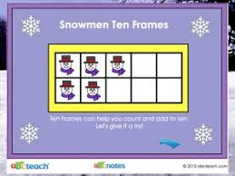 Promethean Flipchart Math Lesson Snowman Ten Frames