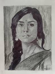 A pen sketch of actor 'Sharad Talwalar'