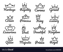 Majestic Crown Logo Sketch Prince And Princess Vector Image Crown Tattoo Small Crown Tattoo Tiara Tattoo