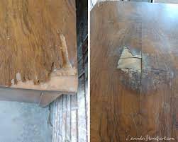 How To Use Wood Filler The Lavender Homefront Wood Filler Staining Wood Wood Putty
