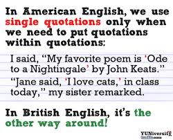 When To Use Single Or Double Quotation Marks The Rule Differs Depending On Where You Live Quotations Quotation Marks Better English