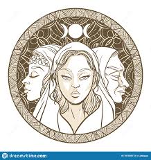 Triple Goddess As Maiden Mother And Crone Beautiful Woman