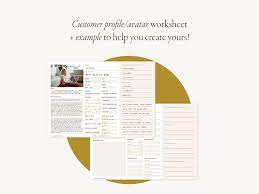 Ideal Target Audience Workbook Customer Profile Avatar Worksheet Customer Persona Target Market Planner Client Profile Worksheet Target Audience Creative Brief Template Customer Persona