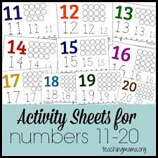 Activities For Numbers 11 20 Numbers Preschool Teaching Numbers Preschool Worksheets