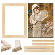 Making a frame for canvas artwork involves fitting together four stretcher bars, gluing or reinf. Buy Canvas Stretcher Bars 11x14 Diy Wood Frame Canvas Stretcher Strips For Canvas Print Gallery Arts Accessory Materials Easy To Assemble Canvas Frame System Online In Indonesia B091sm5116
