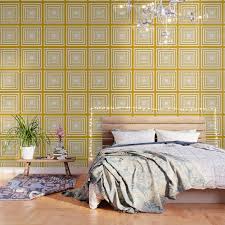 Paintable wallpaper white rough textured norwall sidewall wallcovering 48921. Concentric Squares Golden Yellow And White Textured Wallpaper By Saundramyles Society6