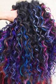 Black And Rainbow Hair Color 50 Cosmic Dark Purple Hair Hues For The New Image Lovehairstyles Hair Styles Long Hair Styles Dyed Curly Hair