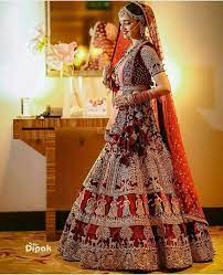 Pin By Reshmaa On Classic Wedding Dress Bridal Lehenga Red Indian Wedding Dress Bridal Lehenga Indian Bridal Dress
