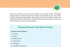 Kunci jawaban tema 7 hal 210 kelas 3. Kunci Jawaban Tema 7 Kelas 5 Halaman 209 210 Pembelajaran 3 Patung Manusia Dari Bubur Kertas Halo Belajar