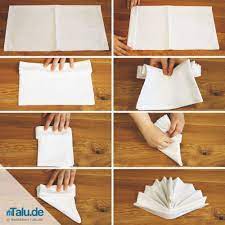 Palmwedel eine einfache möglichkeit papierservietten für. Servietten Falten Facher In Drei Varianten Falten Talu De Servietten Falten Facher Servietten Falten Servietten