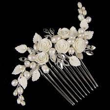 Thank your guests in a unique and meaningful way whilst donating to cancer research uk. Wedding Hair Flowers Uk Pearl Hair Comb Wedding Hair Comb Wedding Wedding Hair Accessories