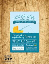 Printable Fishing Baby Shower Invitation Custom Welcome The Fisherman With An Adorable Baby Shower Fishing Fishing Baby Shower Theme Boy Shower Invitations