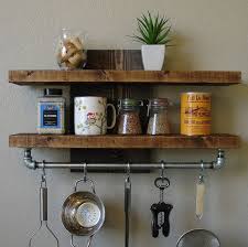 modern rustic 2 tier spice rack shelf w
