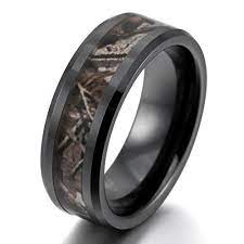 Men S 8mm Ceramic Ring Black Brown Hunting Camo Camouflage Comfort Fit Band Wedding Polished Unique Camo Wedding Rings Hunting Wedding Rings Mens Wedding Rings