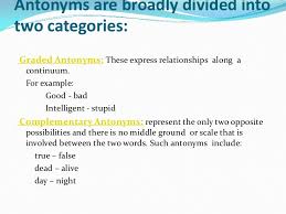 They allow for shades of oppositeness. Antonyms