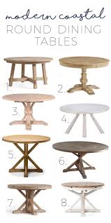 Shop birch lane for farmhouse & traditional round dining tables, in the comfort of your home. Modern Coastal Round Dining Tables Gorgeous Options As Low As 400 Round Dining Room Table Round Dining Table Round Dining Room