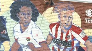 Shop wall murals shop removable wallpaper. Women S Soccer Mural In Downtown Raleigh Draws Attention Praise Abc11 Raleigh Durham