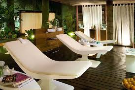 My Dream Spa Would Have Dark Woods And Tropical Foliage Very Earthy And Soothing Colors Spaweek Dreams Spa Spa Inspiration Relaxation Room
