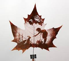 Leaf Carving Art Leaf Art Autumn Leaves Art Art