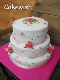 It's been 4 months since pantone announced marsala as the color of the year 2015, and since then i have discovered amazing and creative cake designs splattered in marsala color with. White Wedding Cake With Pastel Colored Flowers Cakecentral Com