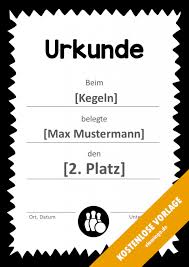 Diese kostenlose vorlage kann beliebig. 12 Kostenlose Urkunden Vorlagen Fur Kegel Veranstaltungen Vlamingo De