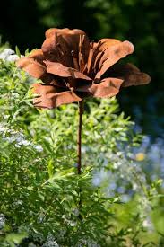 Gartenstecker Dekoblume Emma Edelrost Gartenstecker Garten Pflanzen