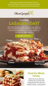 This easy alfredo sauce is creamy, comforting and coats fettuccine noodles in fine fashion. Layer On The Love It S National Lasagna Day Olive Garden Email Archive