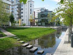 Biz apartment hammarby sjöstad, stockholm: Canal Hammarby Sjostad Stockholm Landscape Architecture Design Waterfront Landscape Design Landscape Design
