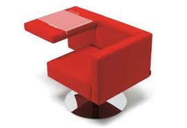 A Unique And Modern Chair Design Idea This Simple Box Shape Chair Are Covered With Soft Red Material A Small T Chair Design Modern Chair Design Modern Chairs
