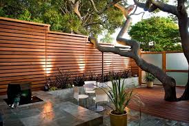 It uses some wood slats in two different heights which are placed in a certain formation. Add Privacy And Beauty To Your Modern Home With A Wood Fence