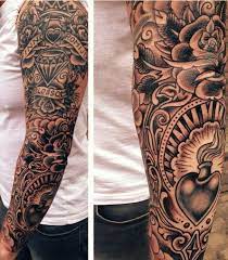Traditional Black And Grey Sleeve Tattoo Traditional Tattoo Sleeve Black Tattoos Sleeve Tattoos