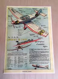 Pour les articles homonymes, voir vne. Aviation Reproduction Jodel D140a Prototype Archives 1959 Avion De Tourisme Fete Des Peres Avion