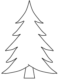 Pine Tree Coloring For Children In Kindergarten Christmas Tree Coloring Page Christmas Tree Template Christmas Tree Stencil