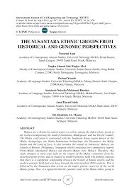 Pdf The Nusantara Ethnic Groups From Historical And Genomic Perspectives