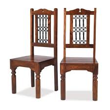 Jali Indian High Back Chair Pair High Back Chairs Sheesham Furniture Oak Furniture House