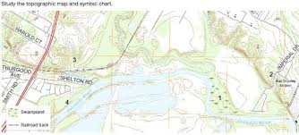 Study The Topographic Map And Symbol Chart At Which Point Is